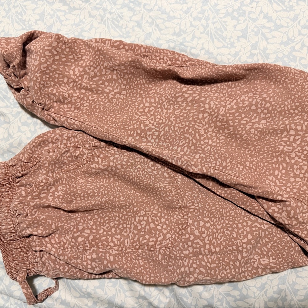 Thread & Supply Dusty Rose Animal Print Trousers